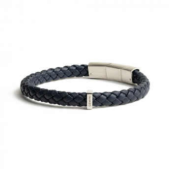 Gemini - armband in leder - una blue - O43 XS-S