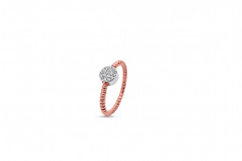 Ring L'art 18kt rood goud met briljant - S0048 - maat 56