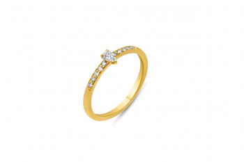 Ring - Verlovingsring - Solitair - 18kt geel goud met briljant - RWL1365Y4-2 pear
