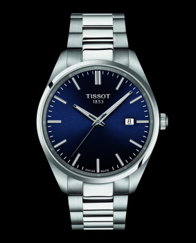 Tissot - PR100 met stalen band en blauwe wijzerplaat - T150.410.11.041.00