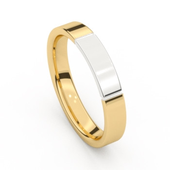 Tessina - Herenring in 18kt wit en geel goud - 7649-B/40