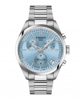 Tissot - Pr100 chronograaf met licht blauwe wijzerplaat - T150.417.11.351.00