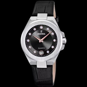 Festina - Dameshorloge met lederen band - F20701/5