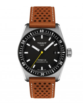 Tissot - PR516 - Powermatic 80 met bruin lederen band - T149.407.16.051.00