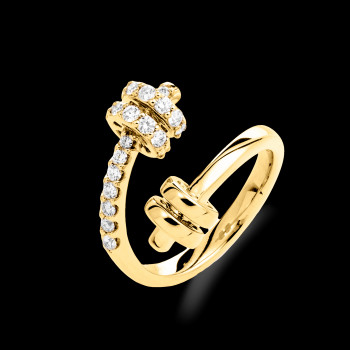 Ring 18kt geel goud met briljant - R2658MY0 - maat 55