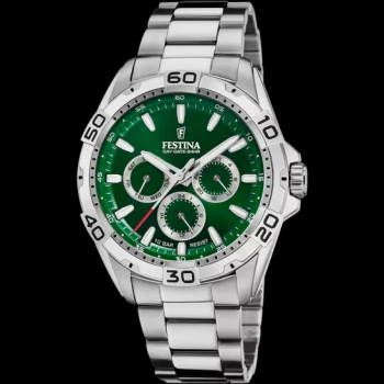 Festina - Herenhorloge in staal met dag en datum - F20623/3