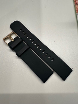 CINTSWLJ093 - Zwart rubberen band (rosékleurige gesp) voor Liu Jo smartwatch
