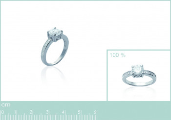 Ring in zilver met zirkonium - 1137210/60