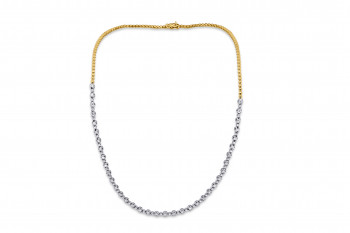 Giorgio Visconti - Collier in 18kt wit en geel goud met briljant - GX40113Y