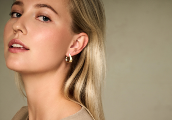 Femme Adoree - Creolen in 18kt mat geel goud - F02B0272