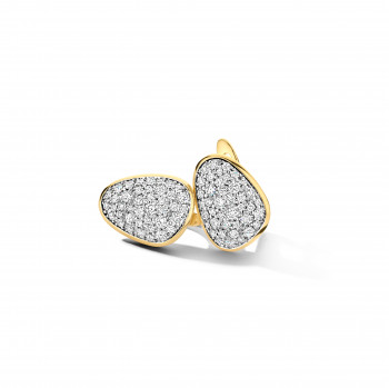 Femme Adoree - Creolen in 18kt geel goud met briljant - F10B0353B/L