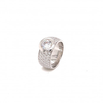 Ring zilver met zirkonium - 50-10589-610 56