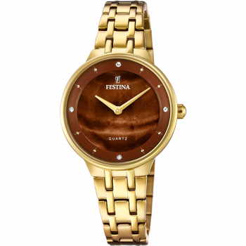 Festina - Dameshorloge in goudkleurig staal - F20601/C