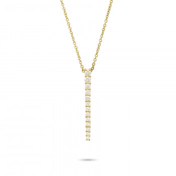 Halsketting met hanger in 18kt geel goud met briljant - P2989MYO