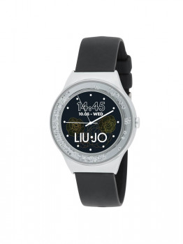 Liu Jo - Smartwatch in staal met zwart rubberen band - SWLJ208