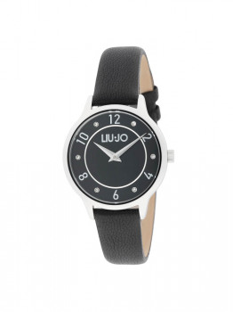 Liu Jo - Dameshorloge op zwart lederen band - Aura Lux - TLJ2686