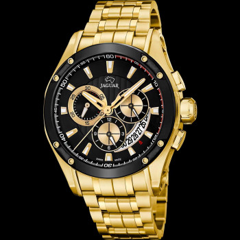 Jaguar - Herenhorloge in goudkleurig staal - J1036/1