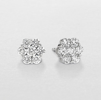 Giorgio Visconti - Oorknoppen in 18kt wit goud met briljant - BBX32955