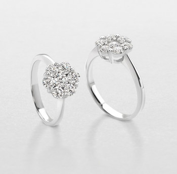 Giorgio Visconti - Ring 18kt wit goud met briljant - ABX12341