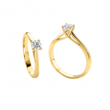 Giorgio Visconti - Solitair in 18kt geel goud met briljant - AG16261A