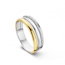 Ring in 18kt wit goud en geel goud met briljant  - SR3328BB