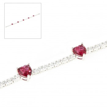 Armband met witte hartjes Armband met witte hartjes