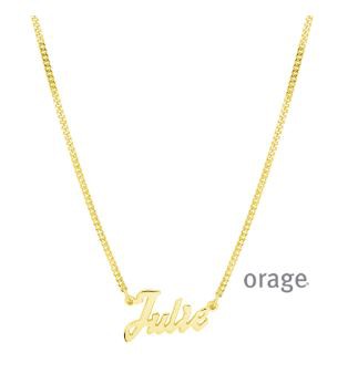 Naamketting Goudkleurig zilver Naamketting Goudkleurig zilver