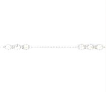 Armband in 18kt wit goud met 9 briljantjes gezet 400460 Armband in 18kt wit goud met 9 briljantjes gezet 400460