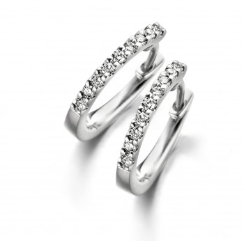 Oorringen Nobless in 18kt wit goud met briljant 12-0705-9 Oorringen Nobless in 18kt wit goud met briljant 12-0705-9