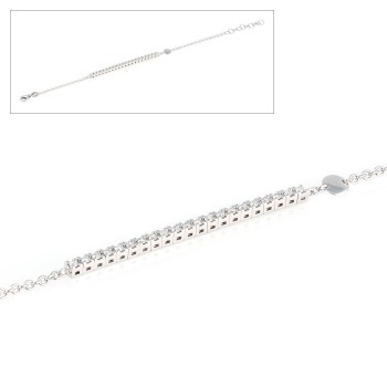 Armband in 18kt wit goud met 21 briljantjes gezet 401139/2679 Armband in 18kt wit goud met 21 briljantjes gezet 401139/2679