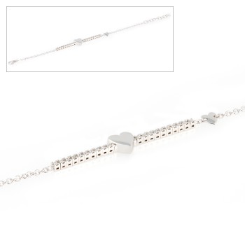 Armband in 18kt wit goud met 20 briljantjes gezet 400557/2687 Armband in 18kt wit goud met 20 briljantjes gezet 400557/2687