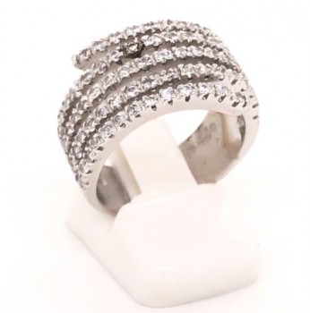 Ring 18kt wit goud met zirkonium 291392