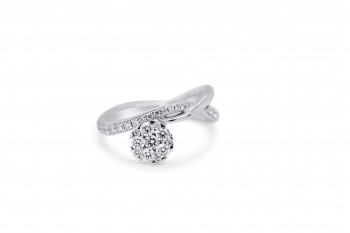 Ring 18kt wit goud bezet met briljant 400942 - LJR001W
