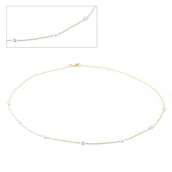 Collier met zirkonium 18kt geel goud - 45cm - 391262 - 20-00089-1072F Collier met zirkonium 18kt geel goud - 45cm - 391262 - 20-00089-1072F