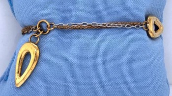 Schakelarmband in 18kt wit en geel goud 291931