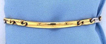 Herenarmband naamplaat in 18kt wit en geel goud 241610 Herenarmband naamplaat in 18kt wit en geel goud 241610