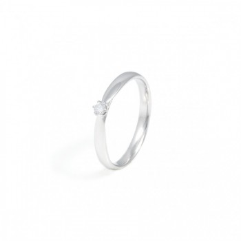 Ring 18kt wit goud met briljant Ring 18kt wit goud met briljant