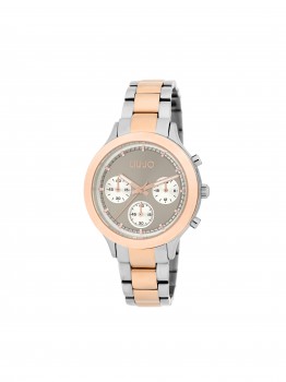 Liu jo - dames horloge Layered bi-color rose gold grey -TLJ1571 Liu jo - dames horloge Layered bi-color rose gold grey -TLJ1571
