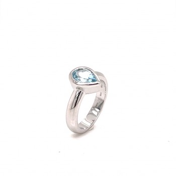 Ring zilver met blauwe topaas - 50-11301-802-99 52