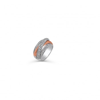 Ring in 18kt goud bi-color met briljanten - 401111 -11-0330-6