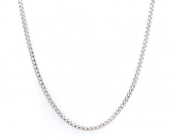 Francoketting 18kt wit goud 60cm