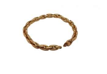 Armband 18kt geel goud - ronde schakels