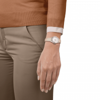 Tissot- dameshorloge - classic dream - beige lederen band - T129.210.16.111.00