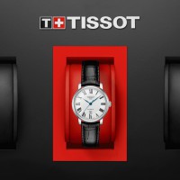 Tissot damrshorloge automatisch - carson staal - lederenband - T122.207.16.033.00