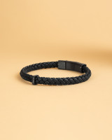 Gemini - armband in leder - una black- O41 XS-S