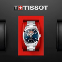Tissot - Gentleman - Herenhorloge automatisch - powermatic 80 - open heart - blauwe wijzerplaat - T127.407.11.041.01