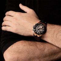 Jaguar - Herenhorloge in zwart staal met ceramische lunette - J1023/1