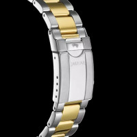 Jaguar - herenhorloge metalen band bi-color - zwarte wijzerplaat - J863/D