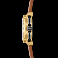 Festina - Chrono Bike - F20728/1 - Goudkleurig - Bruin lederen band