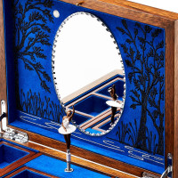 Wolf 1834 - Muziekdoos - Ballet musical Jewellery Box  - Zwanenmeer - Walnut Wood